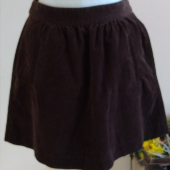 J.Crew Corduroy Mini Skirt | Brown | Side Pockets | Fall Classic Size 6 - Picture 1 of 10